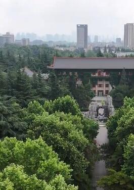 航拍陕西师范大学雁塔校区