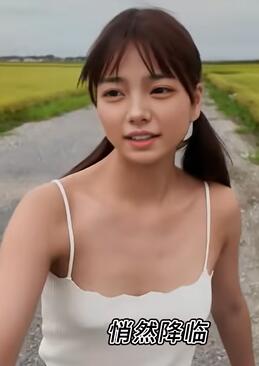 日本博主nidone在稻收季节来到茨城,看着稻田和远处的火车