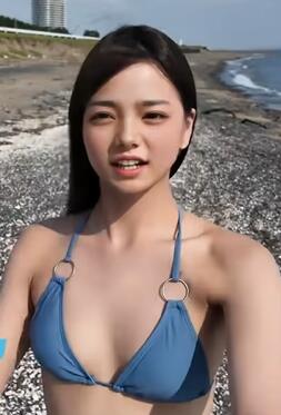 日本小姐姐Nidone周末来到海边