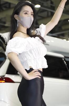 韩国车展绝美模特超清4K动态展示大长腿美女