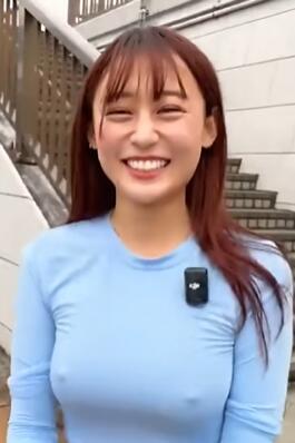 日本美女小姐姐网红户外真空无内不戴胸罩出行散步可爱萌妹子小仙女