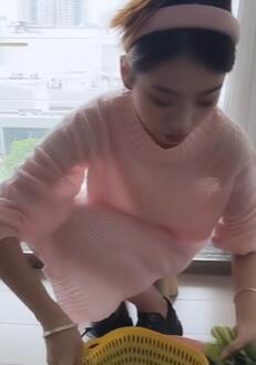 杉杉居家做饭初体验之第一道菜,口蘑炒青菜