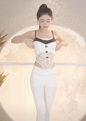 中国舞小仙女白色休闲裤