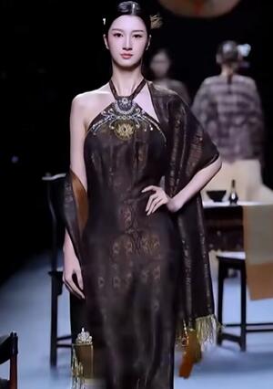 2024原创设计时装周彩排花絮,模特陈宝月2