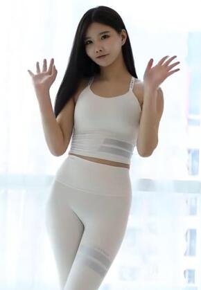 Pocket Girls 粉丝白色紧身裤模特竖屏高清